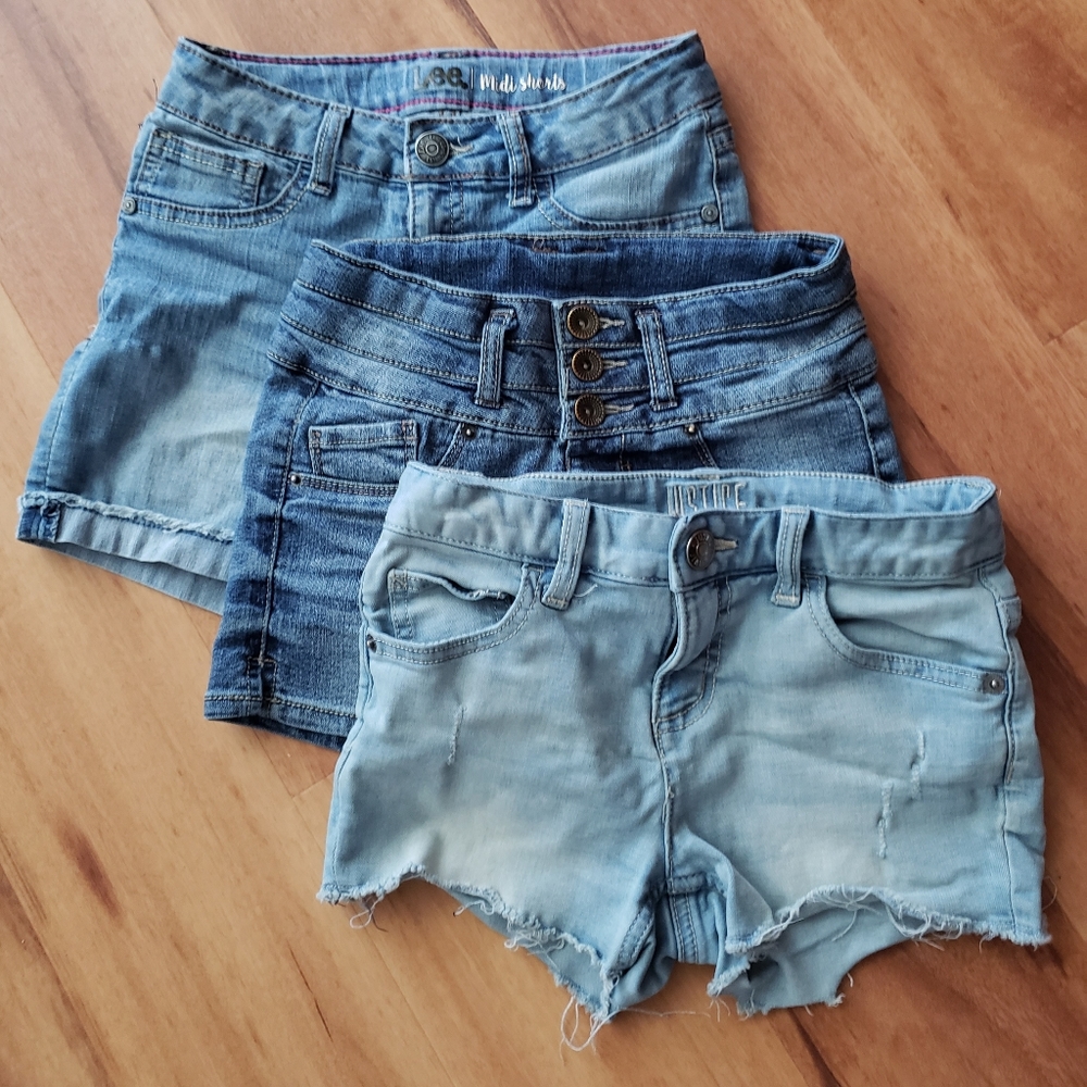 Girls jean shorts set (3 pair)